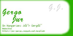 gergo jur business card